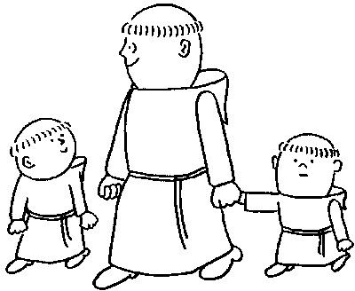 disegno pellegrinaggio Assisi