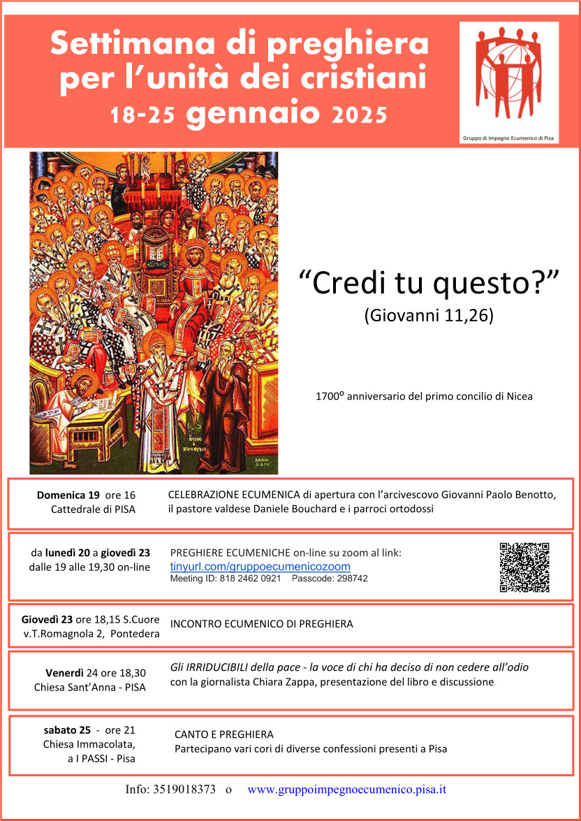 Settimana di Preghiera per l’Unità dei Cristiani 2025